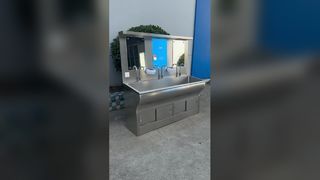 Waschbecken aus Edelstahl
