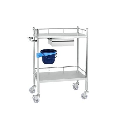 BR-M63 Medical Stainless Steel Crash Cart Drug Surgical Nursing Doctor Hospital Clinic Stainless Steel Medicine Trolley