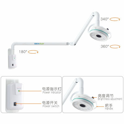 OT Light  Surgical Led Dental OT Supplier Examination Medical Hospital Shadowless Wall Mounted Battery Ceiling Operating Lamp