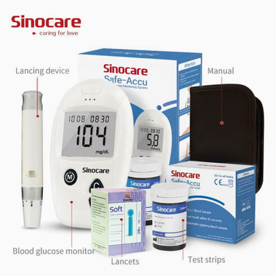 Accurate Blood Glucose Meter Blood Glucose Monitor Blood Sugar Meter with 50 test Strips & 50 Sterile Lancets