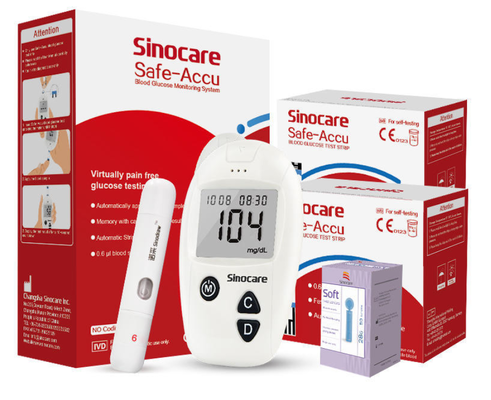 Accurate Blood Glucose Meter Blood Glucose Monitor Blood Sugar Meter with 50 test Strips & 50 Sterile Lancets