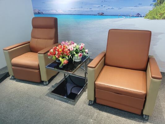 Folding Ajustable Hospital Luxurios Patient Ward Attendant Chair Bed