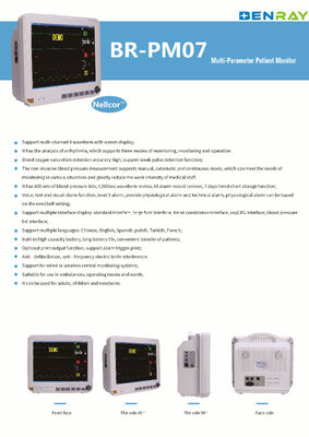15'' Multi-Parameter Patient Monitor Surgical Medical Monitor Portable Patient Monitor
