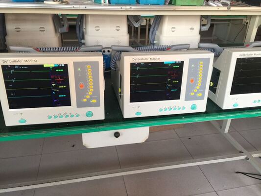 Biphasic Defibrillator Monitor Portable Cardiac Defi-Monitor with 12 Lead ECG, NIBP for Hospital Emergency Use
