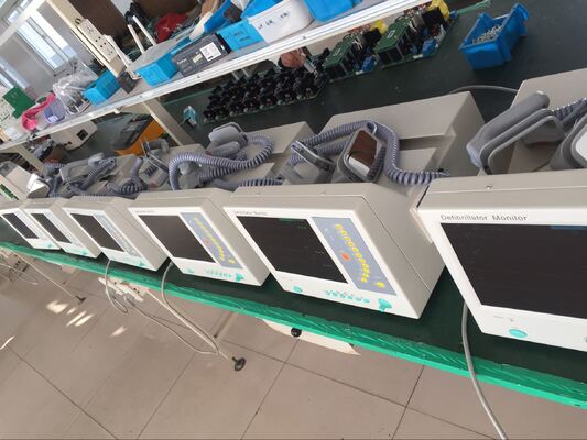 Biphasic Defibrillator Monitor Portable Cardiac Defi-Monitor with 12 Lead ECG, NIBP for Hospital Emergency Use