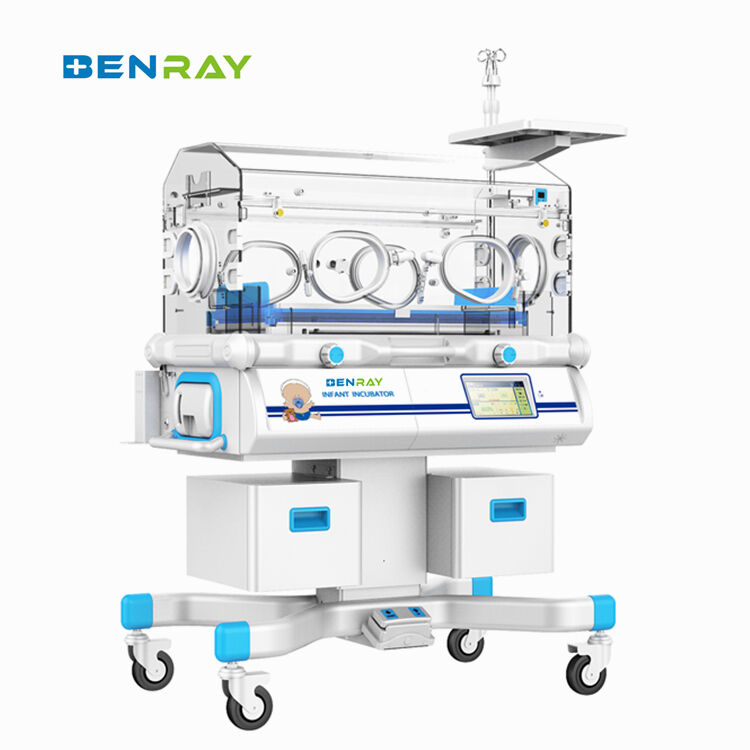 Infant Incubator Hospital Baby Incubator LCD Touch Screen Newborn Warmer With Phototherapy Option SPO2 Monitoring 168 Hours Data Record