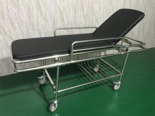 Edelstahl medizinische Notfall-Transfer-Stracher-Trolley